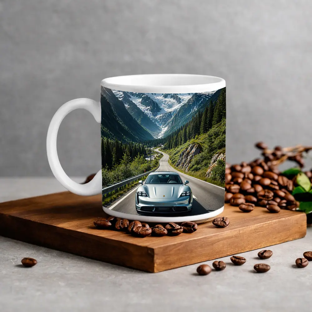 Porsche Taycan Silver Mountain Alpine Road Drive – Mugs