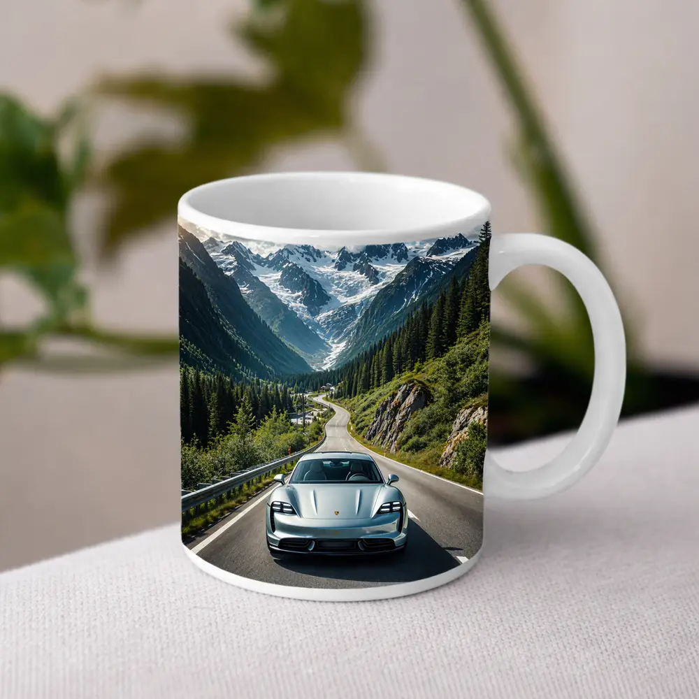 Porsche Taycan Silver Mountain Alpine Road Drive – Mugs