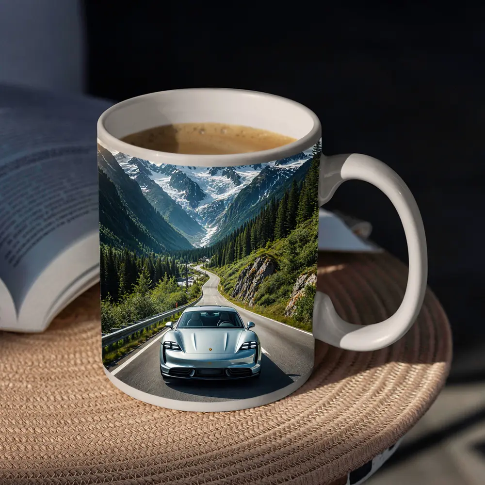 Porsche Taycan Silver Mountain Alpine Road Drive – Mugs