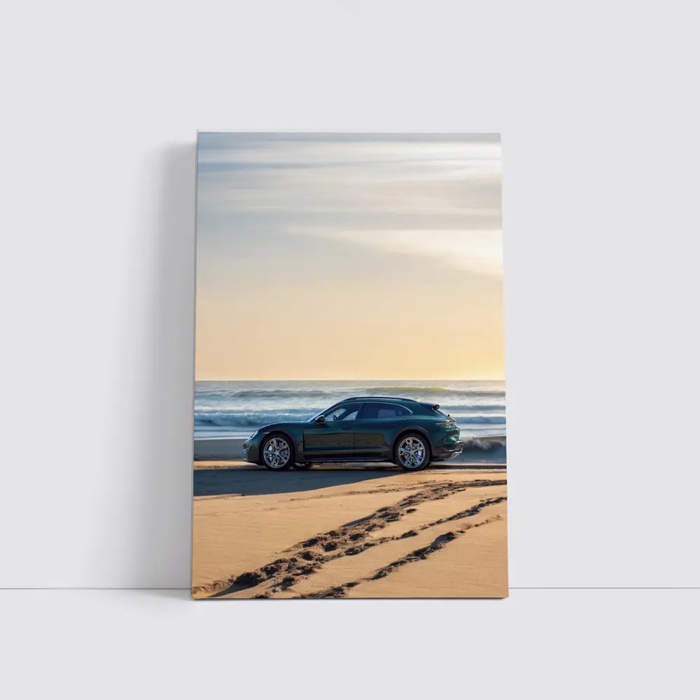 Porsche Taycan Cross Turismo Beach Sunset – Wall Art