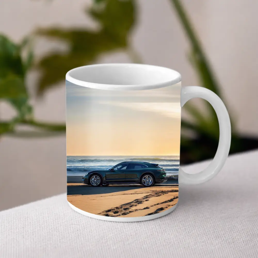 Porsche Taycan Cross Turismo Beach Sunset – Mugs