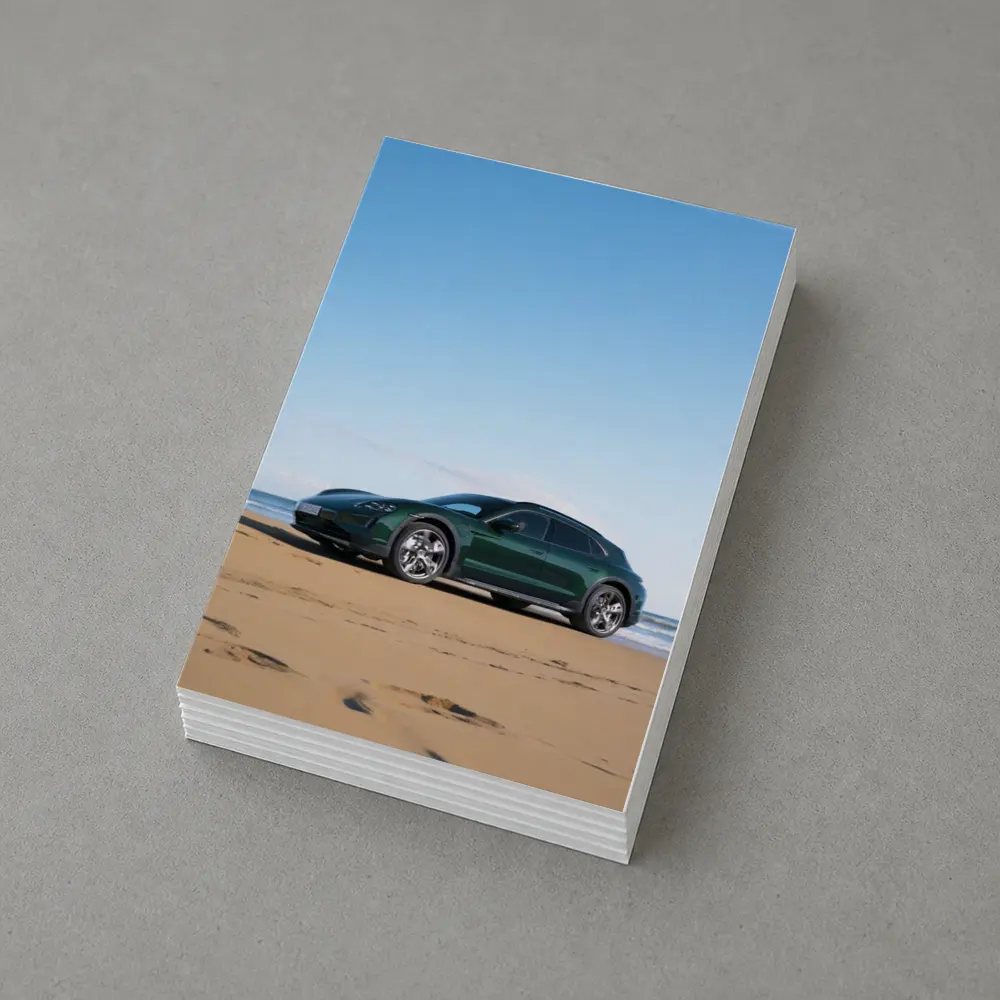 Porsche Taycan Cross Turismo Green Beach – Postcards
