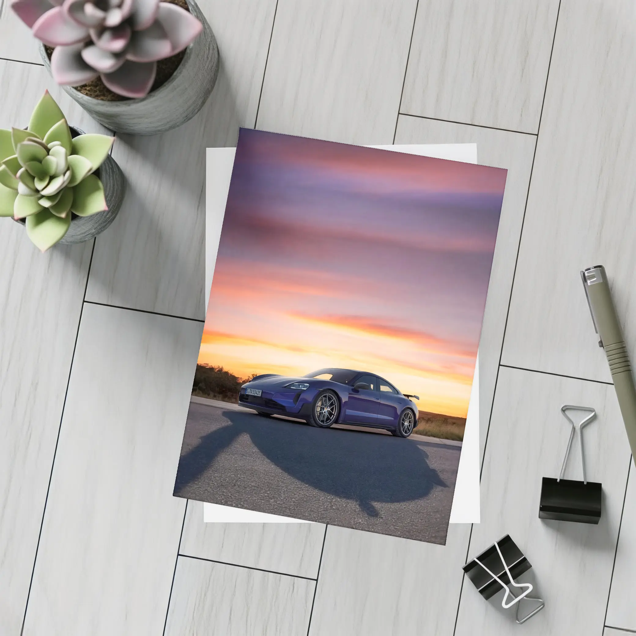 Porsche Taycan Turbo GT Sunset Sky – Postcards