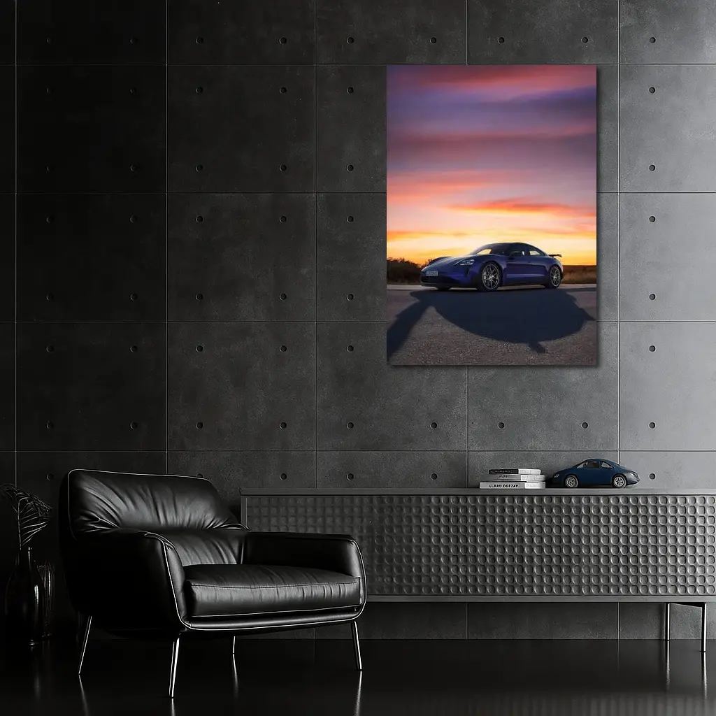 Porsche Taycan Turbo GT Sunset Sky – Wall Art