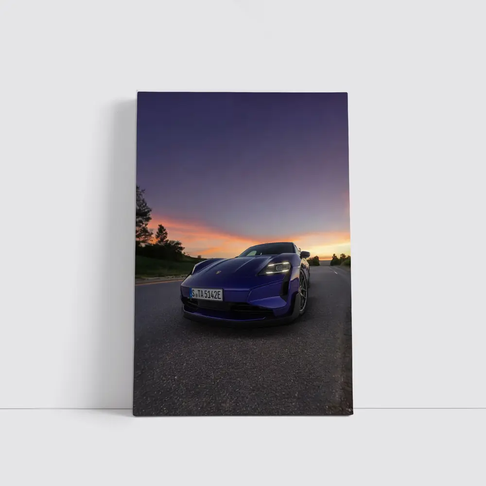 Porsche Taycan Turbo GT Sunset Road – Wall Art