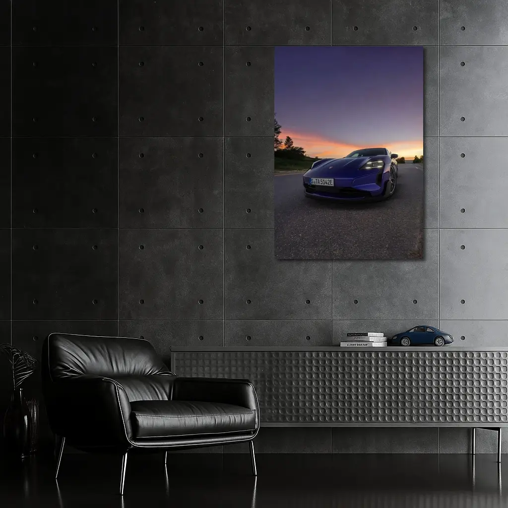 Porsche Taycan Turbo GT Sunset Road – Wall Art