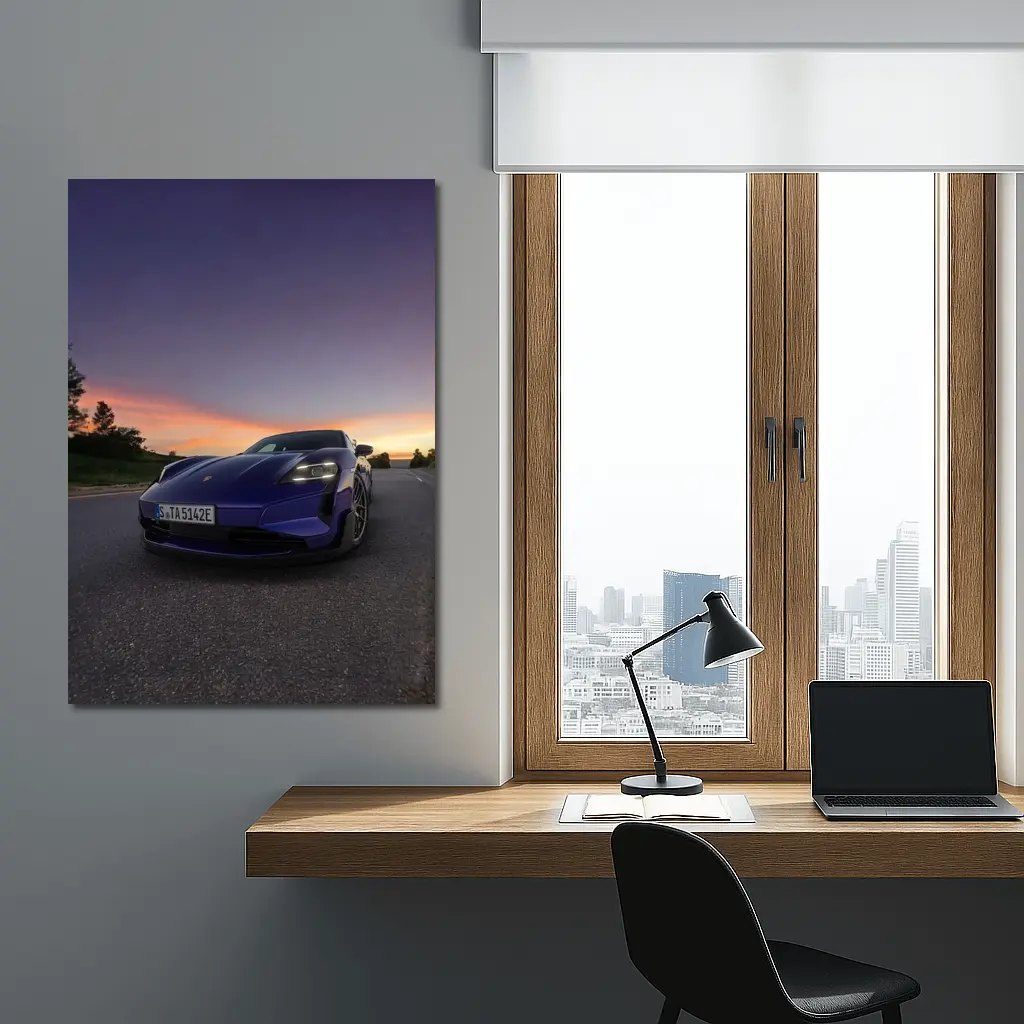 Porsche Taycan Turbo GT Sunset Road – Wall Art