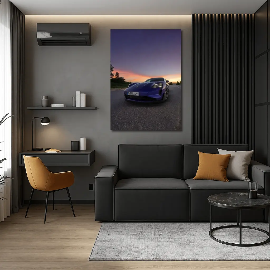 Porsche Taycan Turbo GT Sunset Road – Wall Art