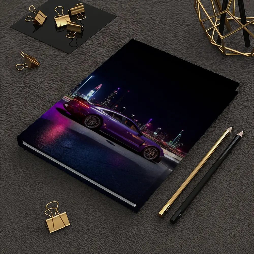 Porsche Taycan Purple Night City Skyline – Notebooks