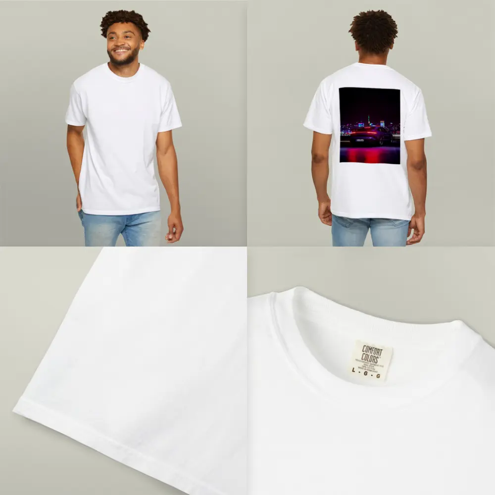 Porsche Taycan Night City Lights Rear View – T-Shirts