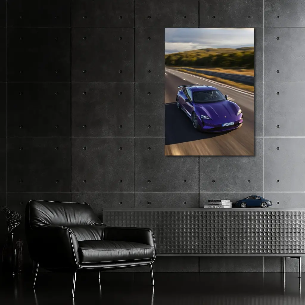 Porsche Taycan Turbo GT Purple Road Drive – Wall Art