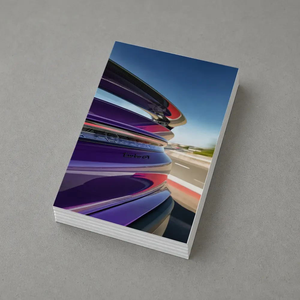 Porsche Taycan Turbo GT Purple Highway Speed – Postcards