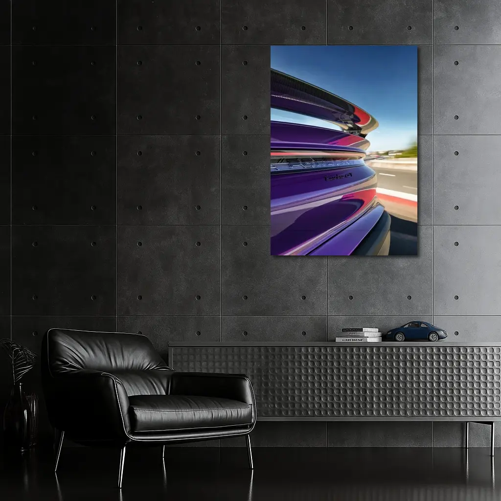 Porsche Taycan Turbo GT Purple Highway Speed – Wall Art