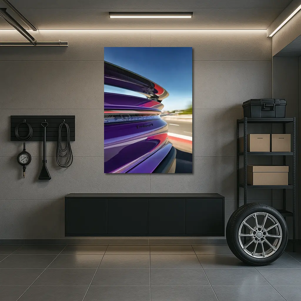 Porsche Taycan Turbo GT Purple Highway Speed – Wall Art
