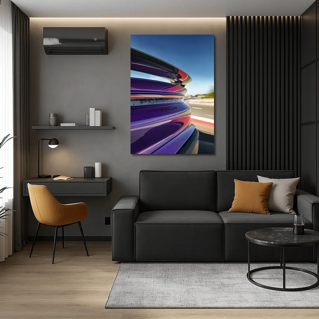 Porsche Taycan Turbo GT Purple Highway Speed – Wall Art