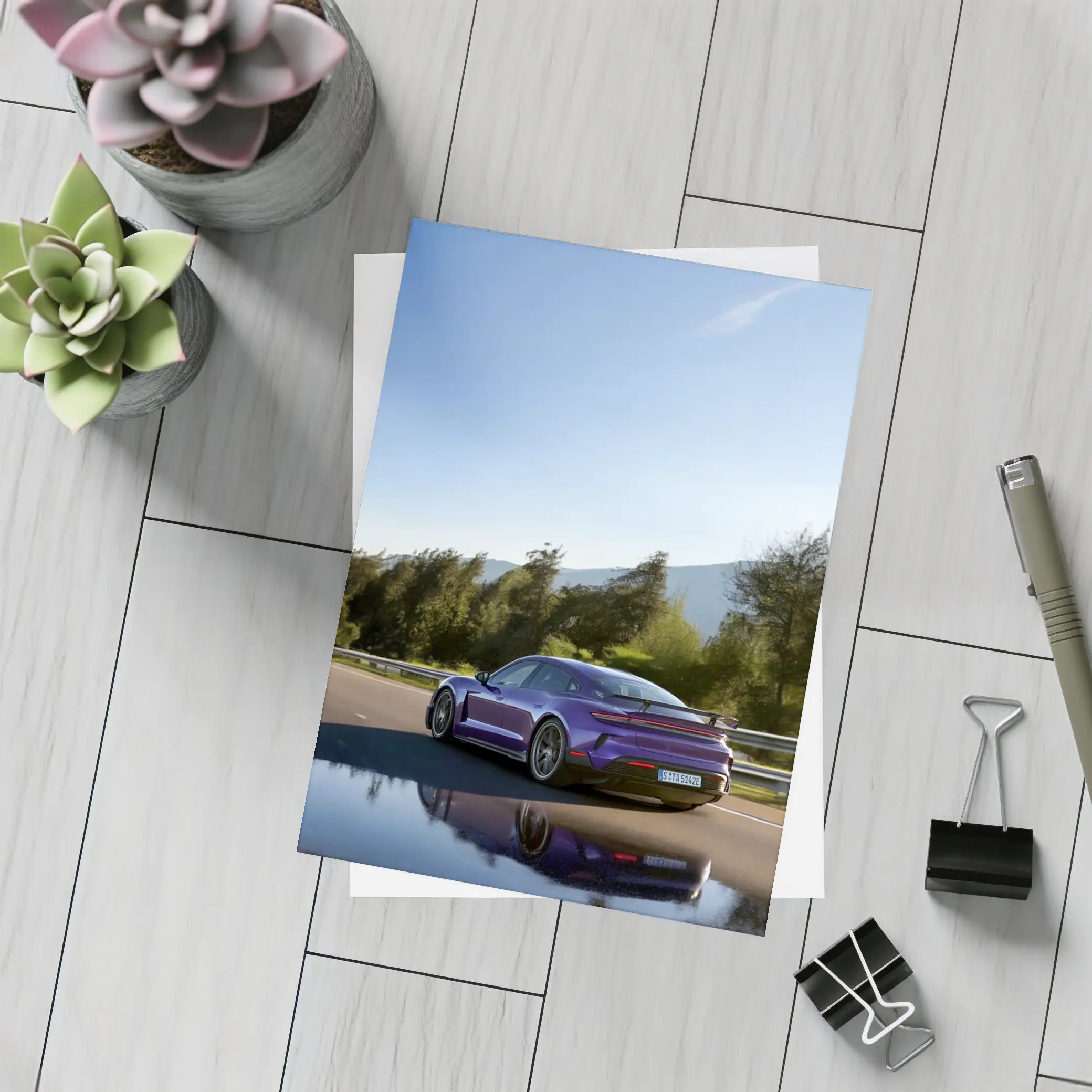 Porsche Taycan Turbo GT Purple Road Drive – Postcards