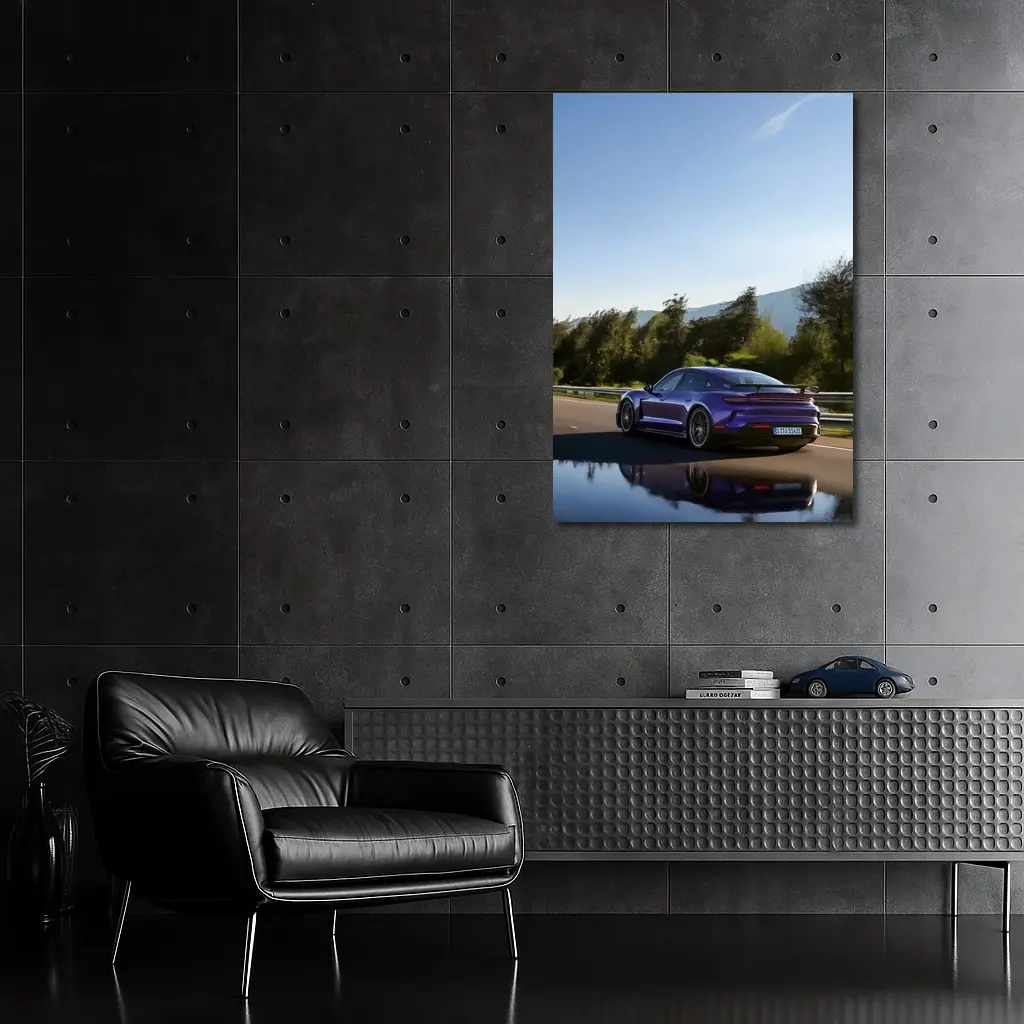 Porsche Taycan Turbo GT Purple Road Drive – Wall Art