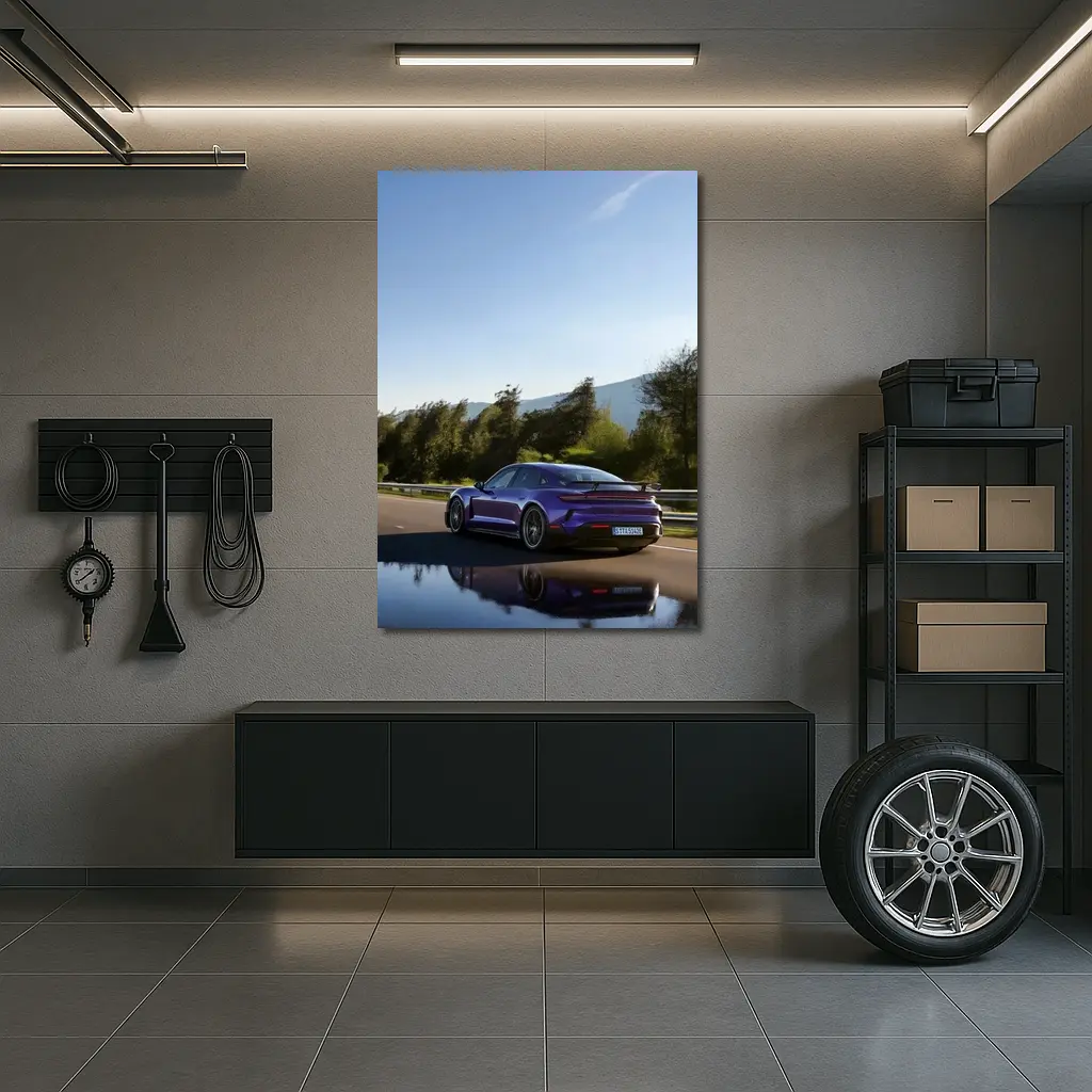 Porsche Taycan Turbo GT Purple Road Drive – Wall Art