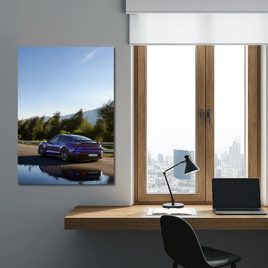 Porsche Taycan Turbo GT Purple Road Drive – Wall Art