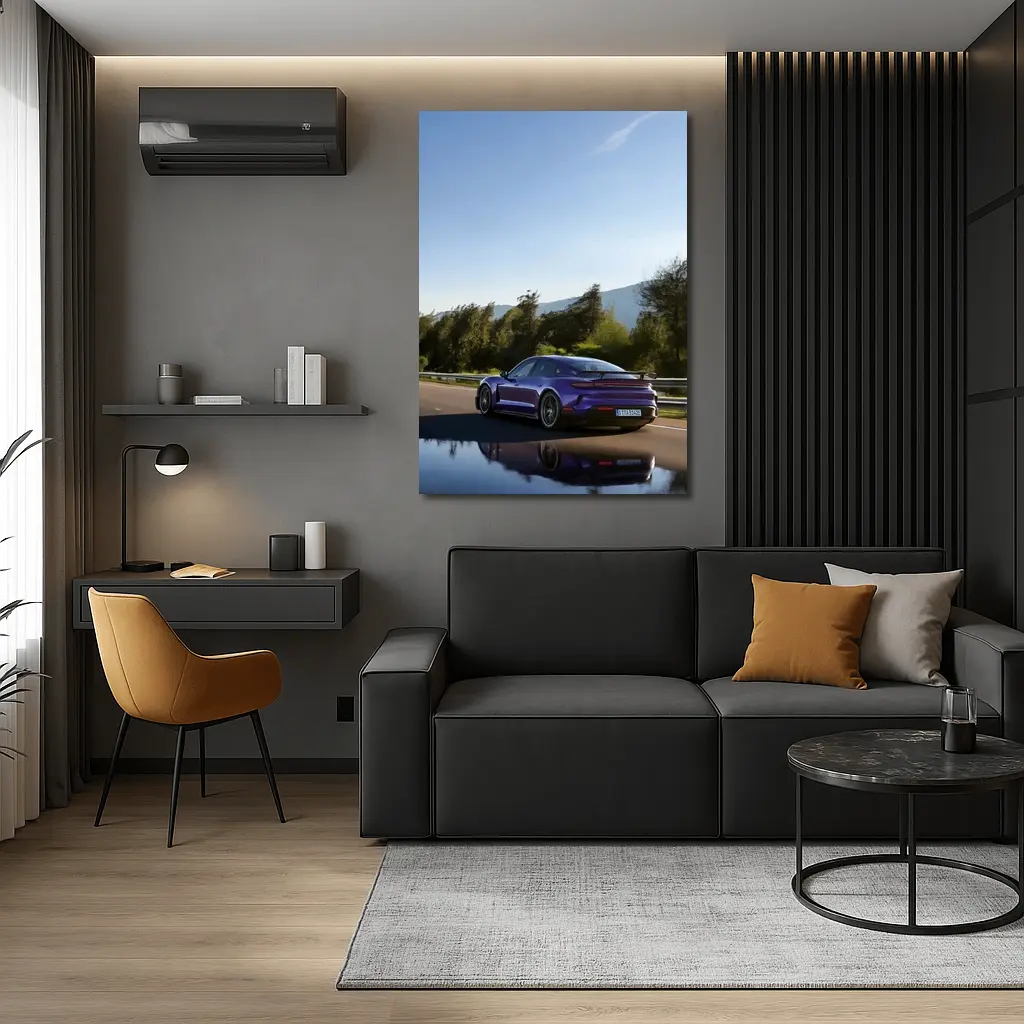 Porsche Taycan Turbo GT Purple Road Drive – Wall Art