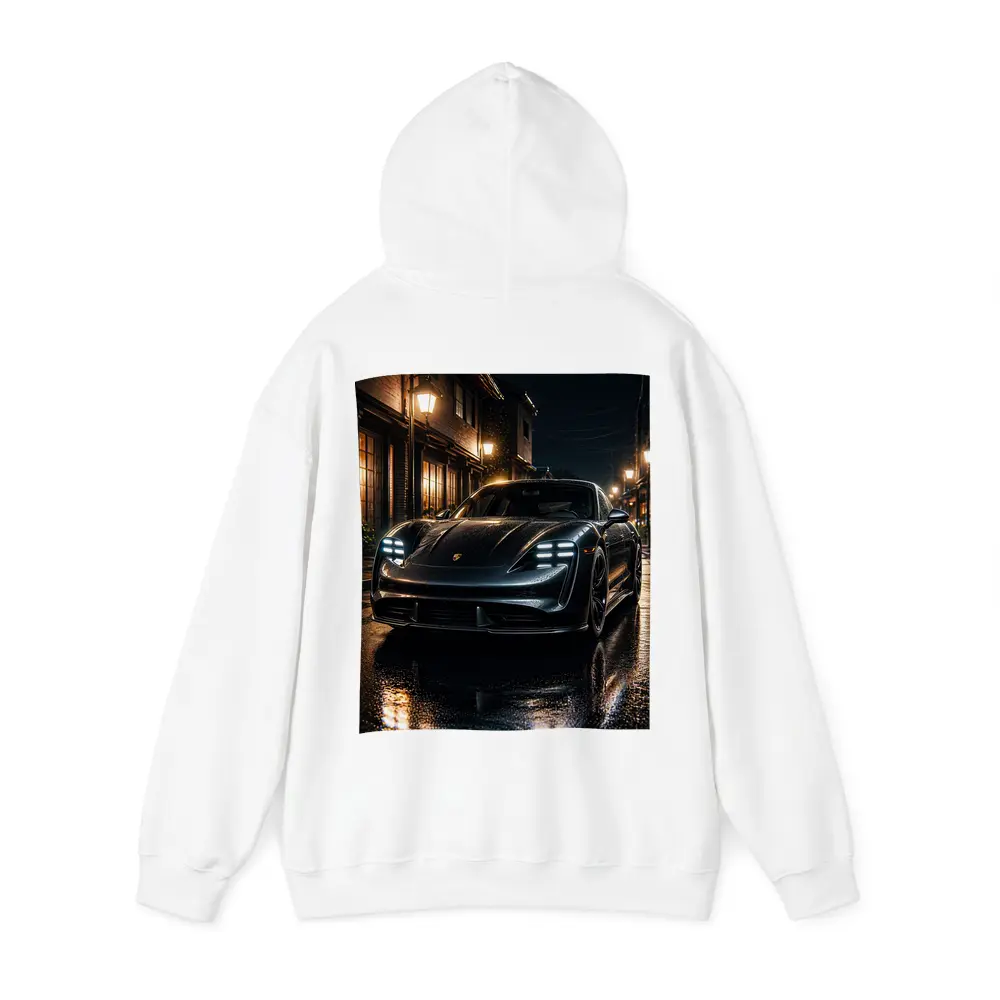 Porsche Taycan Night Wet Street Dark – Hoodies