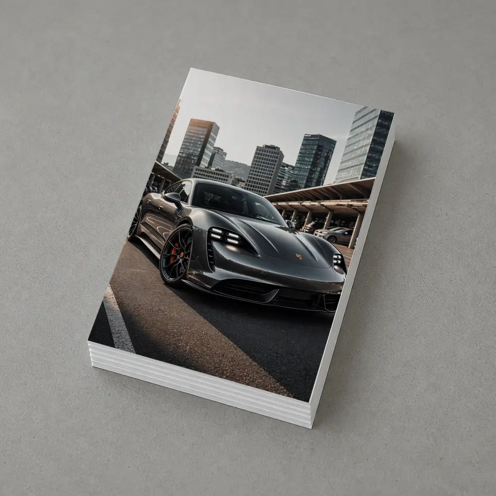 Porsche Taycan Turbo S City Background – Postcards