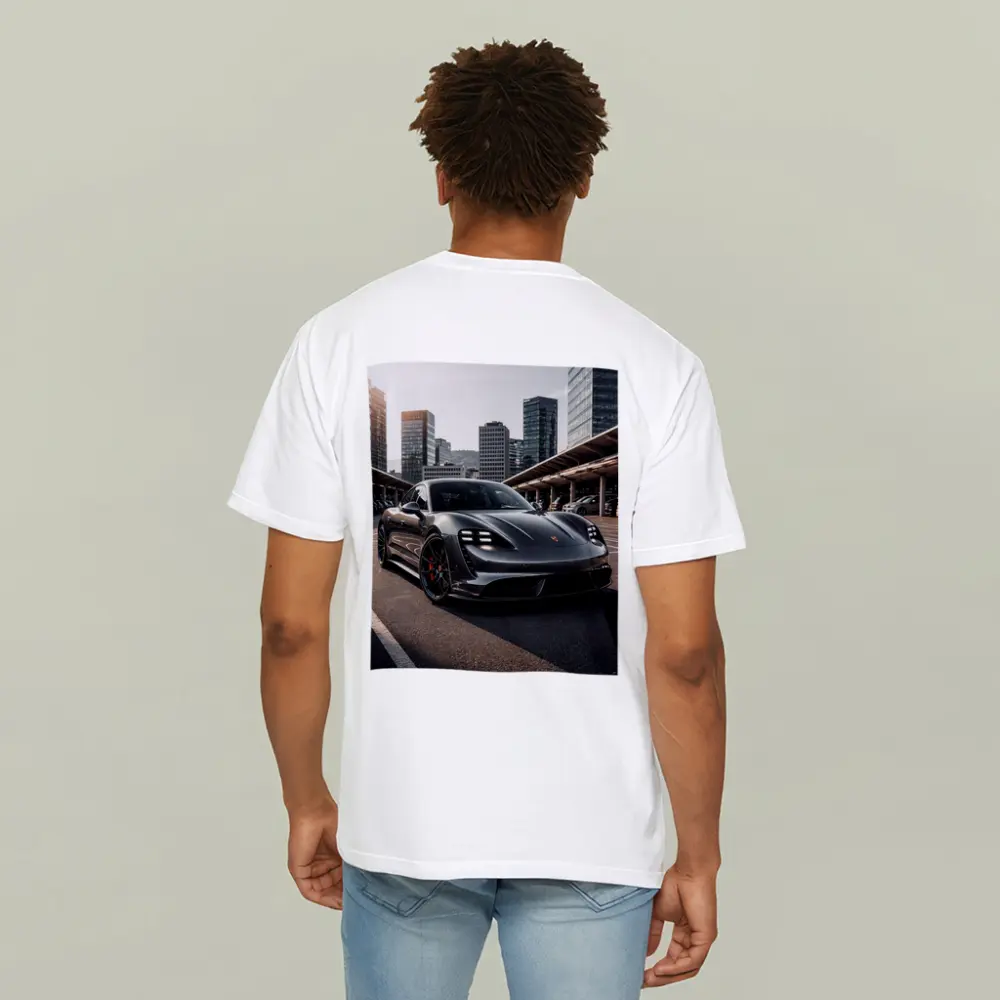 Porsche Taycan Turbo S City Background – T-Shirts