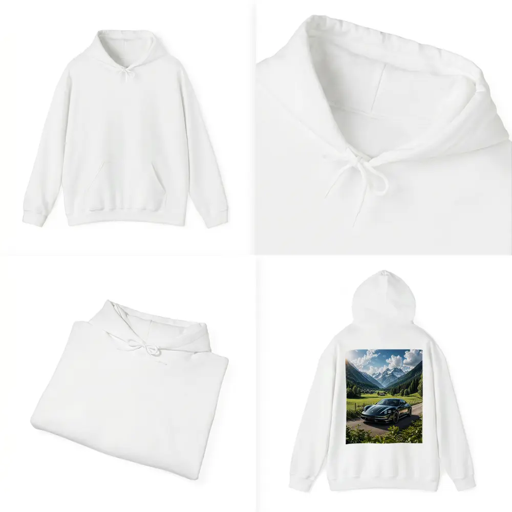 Porsche Taycan Black Alpine Valley Road – Hoodies
