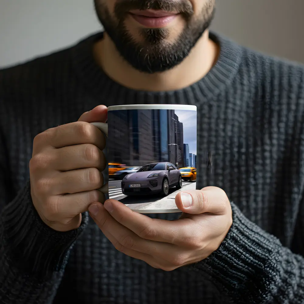 Porsche Macan Electric New York City Streets – Mugs