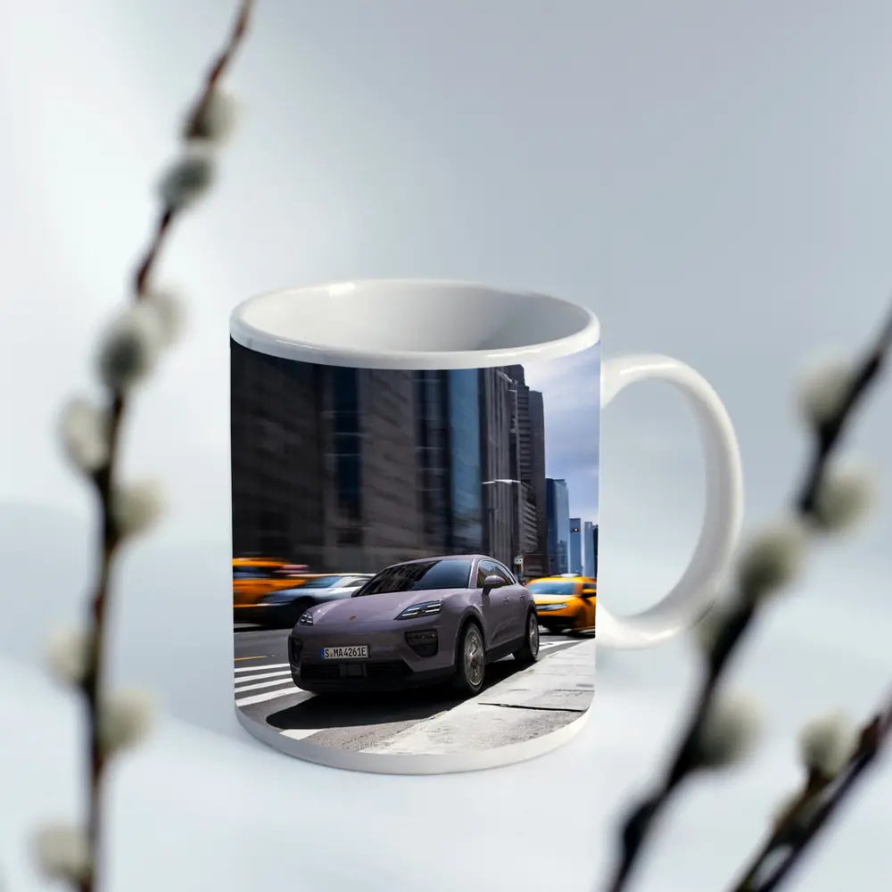 Porsche Macan Electric New York City Streets – Mugs