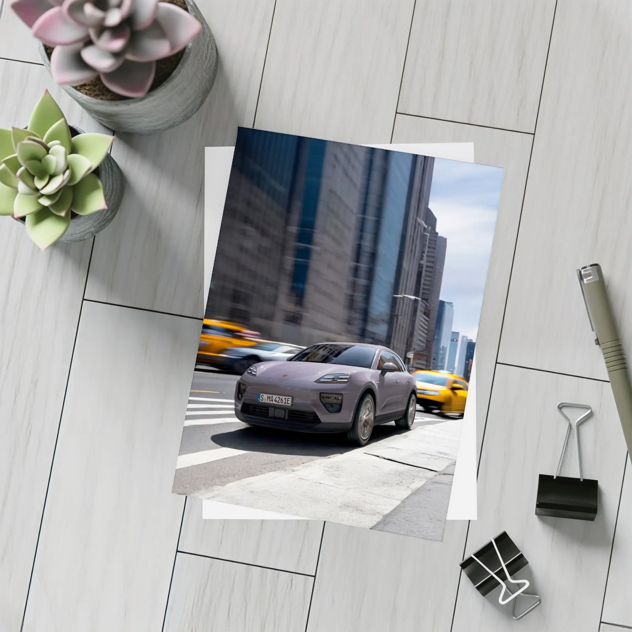 Porsche Macan Electric New York City Streets – Postcards