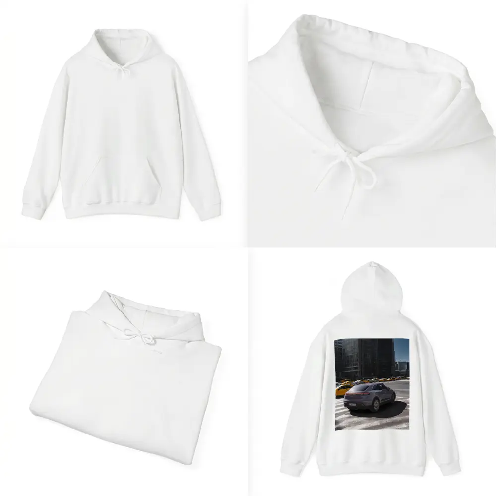 Porsche Macan City Streets Urban Background – Hoodies