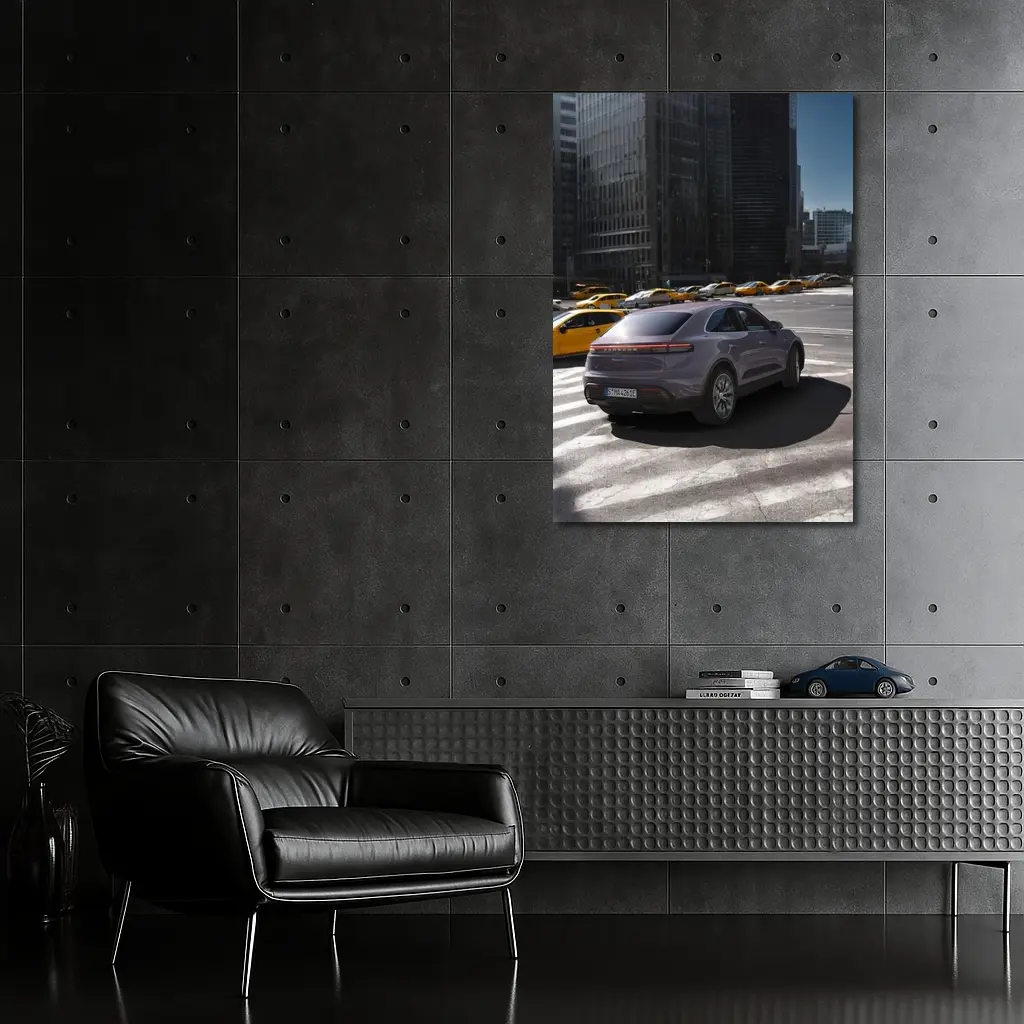 Porsche Macan City Streets Urban Background – Wall Art