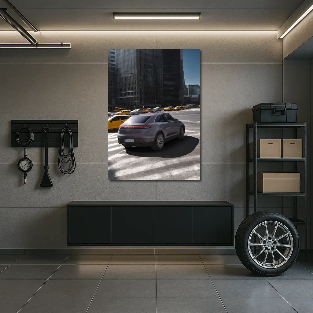 Porsche Macan City Streets Urban Background – Wall Art