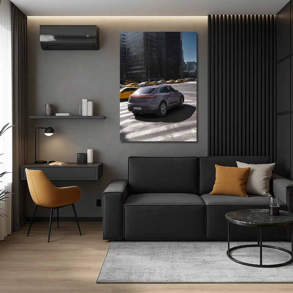Porsche Macan City Streets Urban Background – Wall Art