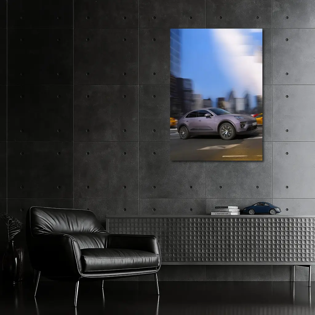 Porsche Macan Electric City Street Motion – Wall Art