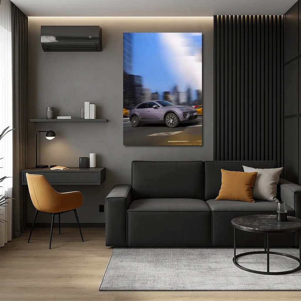Porsche Macan Electric City Street Motion – Wall Art