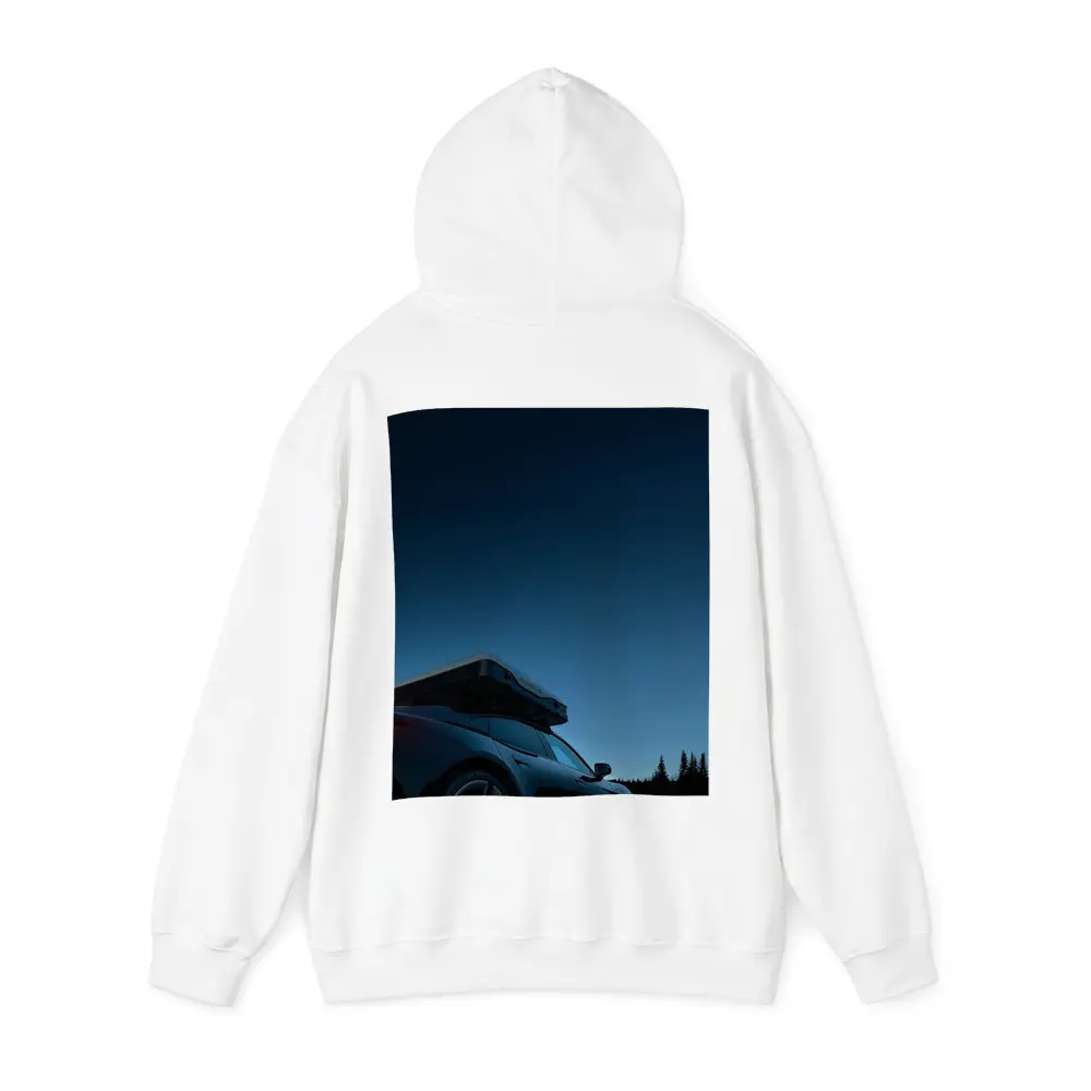 Porsche Taycan With Roof Box At Dusk – Hoodies