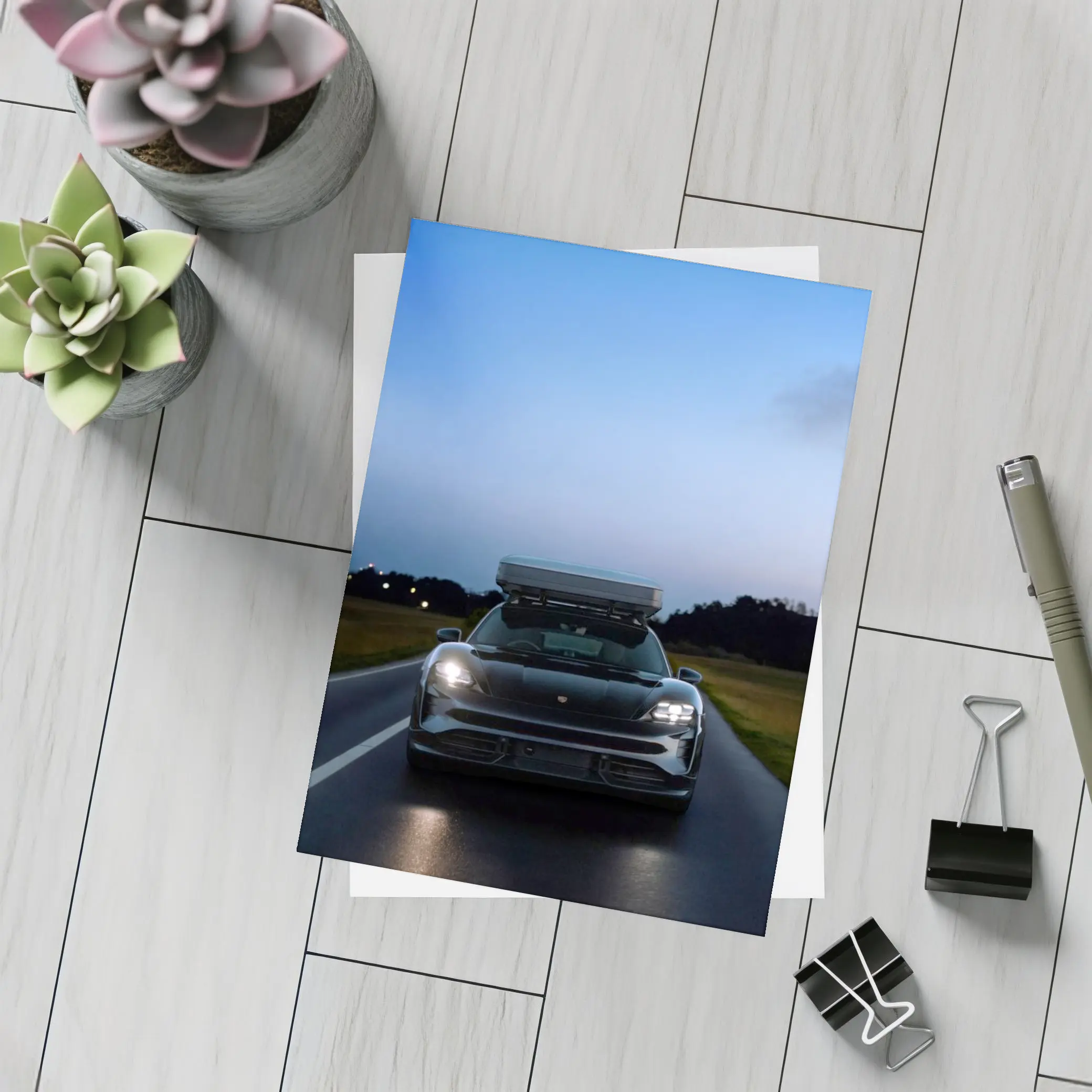 Porsche Taycan Cross Turismo Dusk Road Drive – Postcards