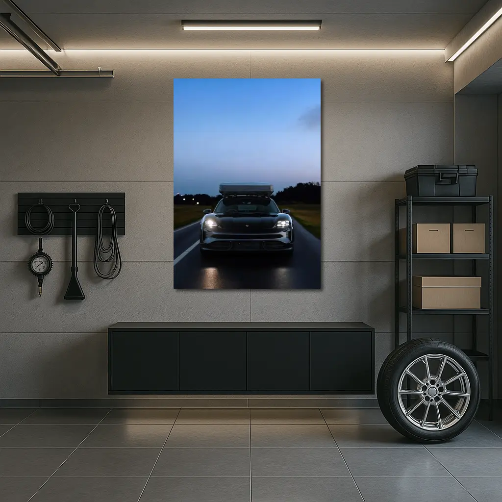 Porsche Taycan Cross Turismo Dusk Road Drive – Wall Art