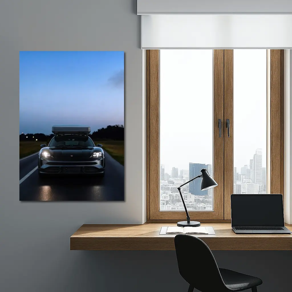 Porsche Taycan Cross Turismo Dusk Road Drive – Wall Art