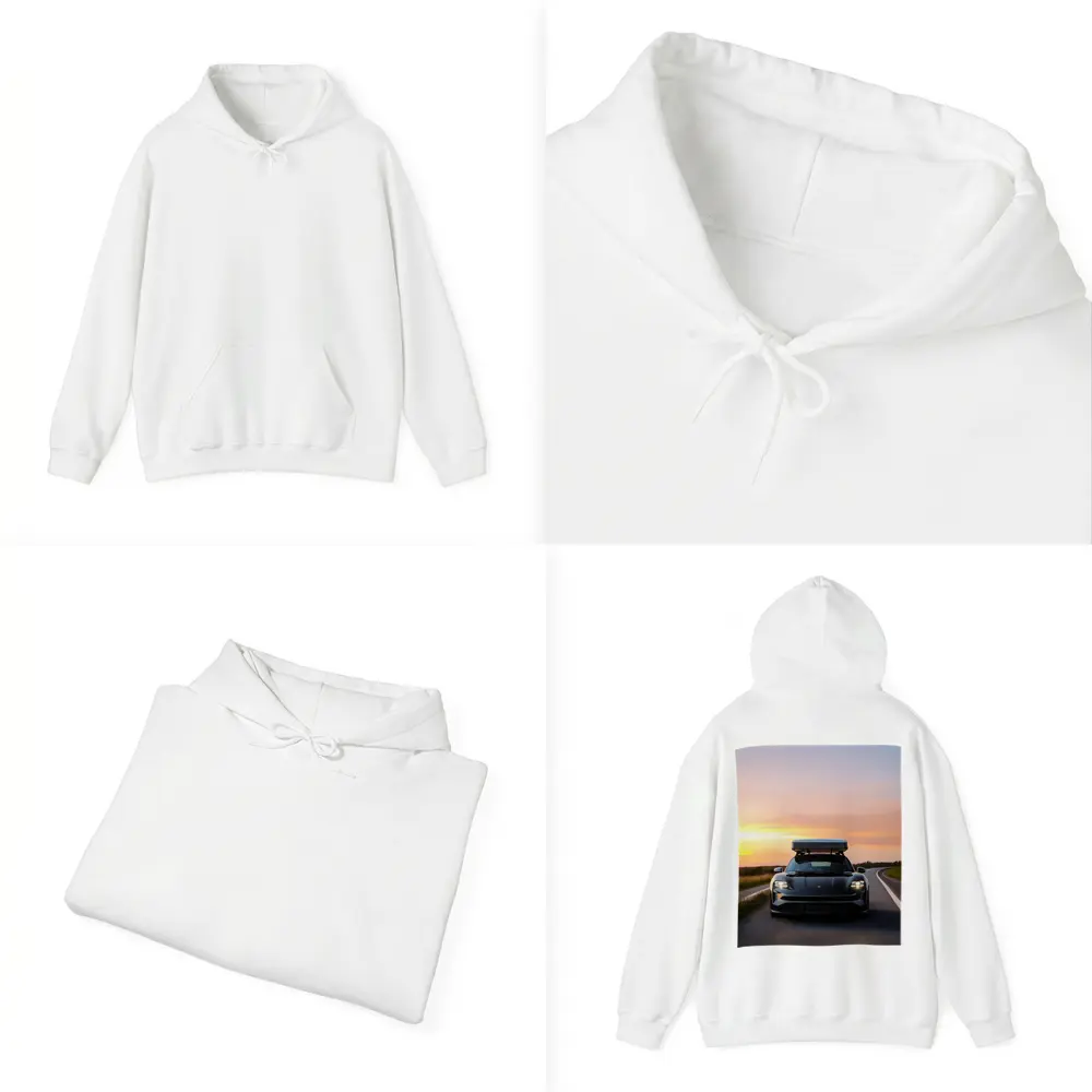 Porsche Taycan Cross Turismo Sunset Road Drive – Hoodies