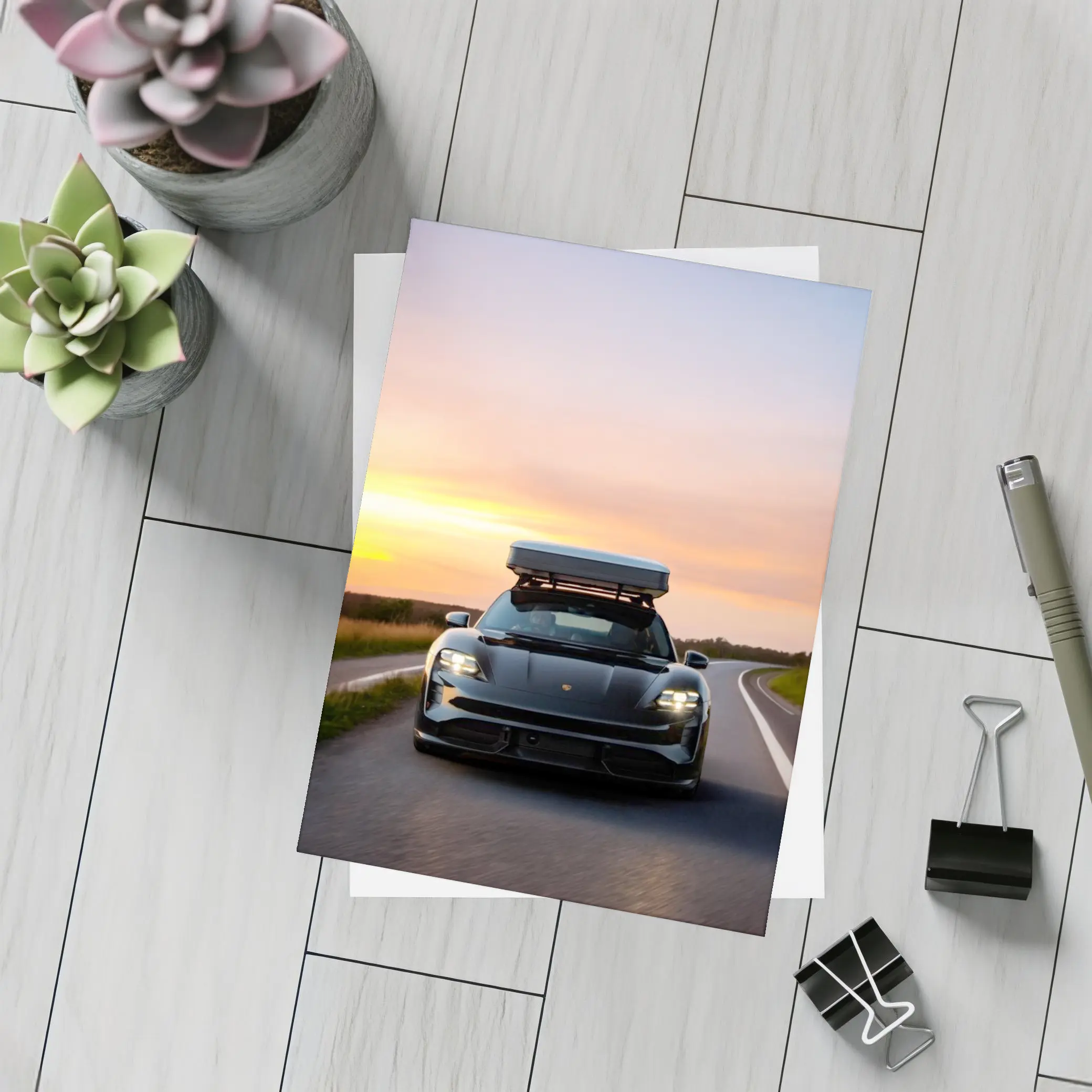 Porsche Taycan Cross Turismo Sunset Road Drive – Postcards