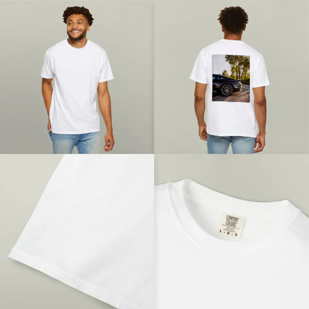 Black Porsche 911 On Scenic Forest Road – T-Shirts