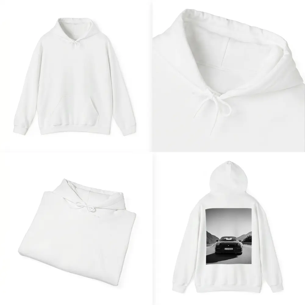 Porsche 911 Black White Mountain Road – Hoodies