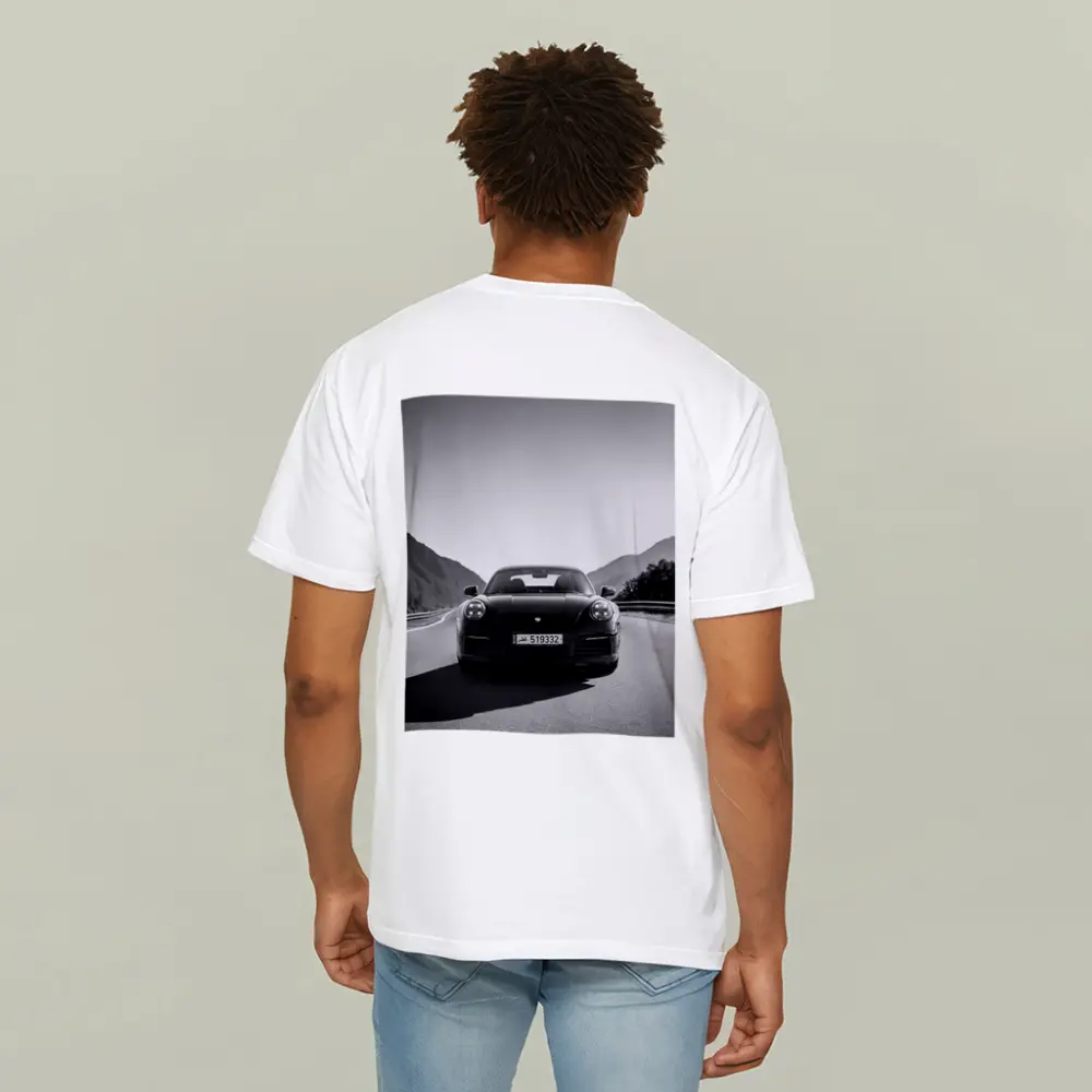 Porsche 911 Black White Mountain Road – T-Shirts