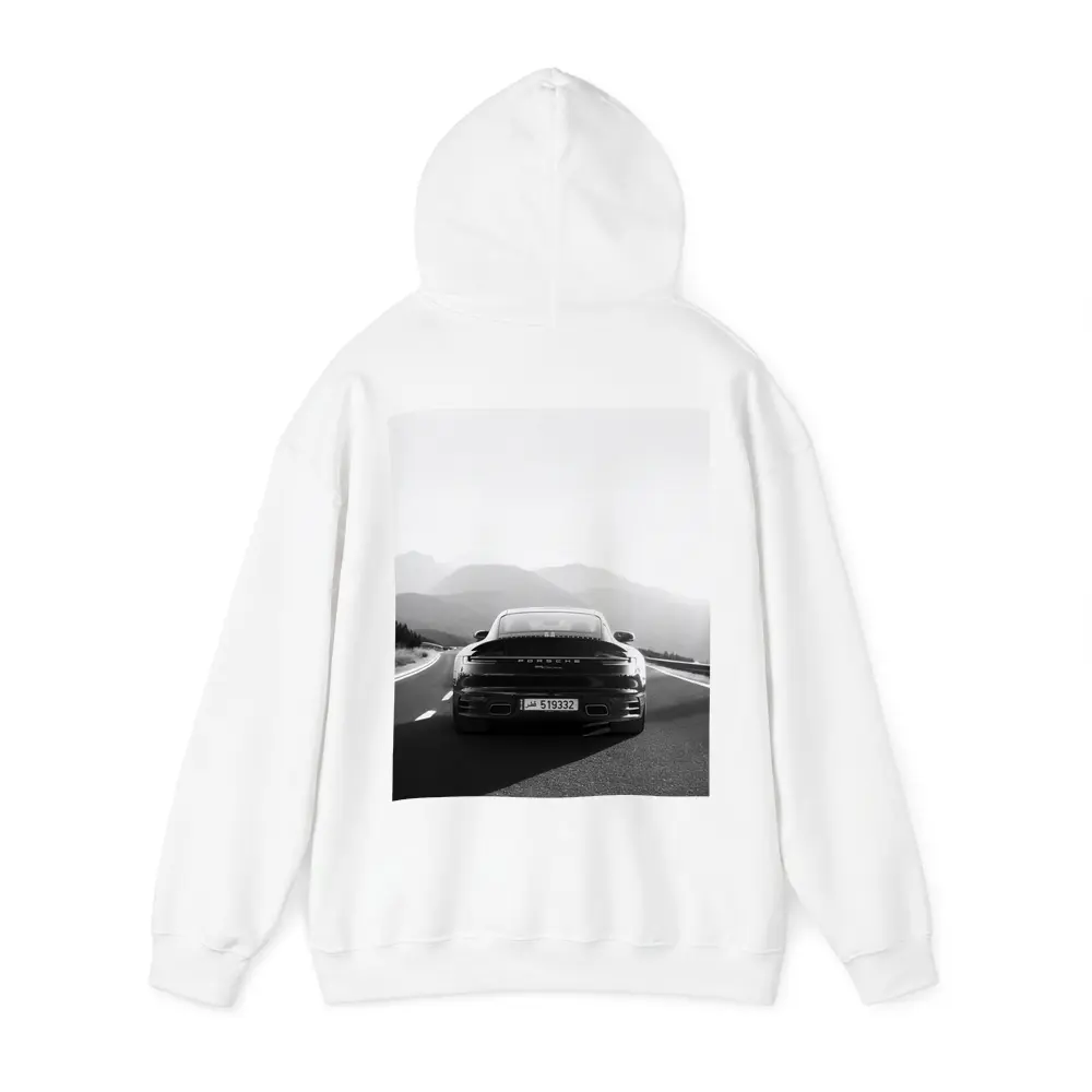Porsche 911 Black White Mountain Road Drive – Hoodies