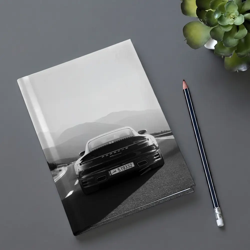 Porsche 911 Black White Mountain Road Drive – Notebooks