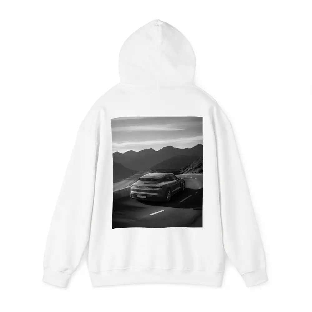 Porsche Taycan Sport Turismo Black White Road – Hoodies