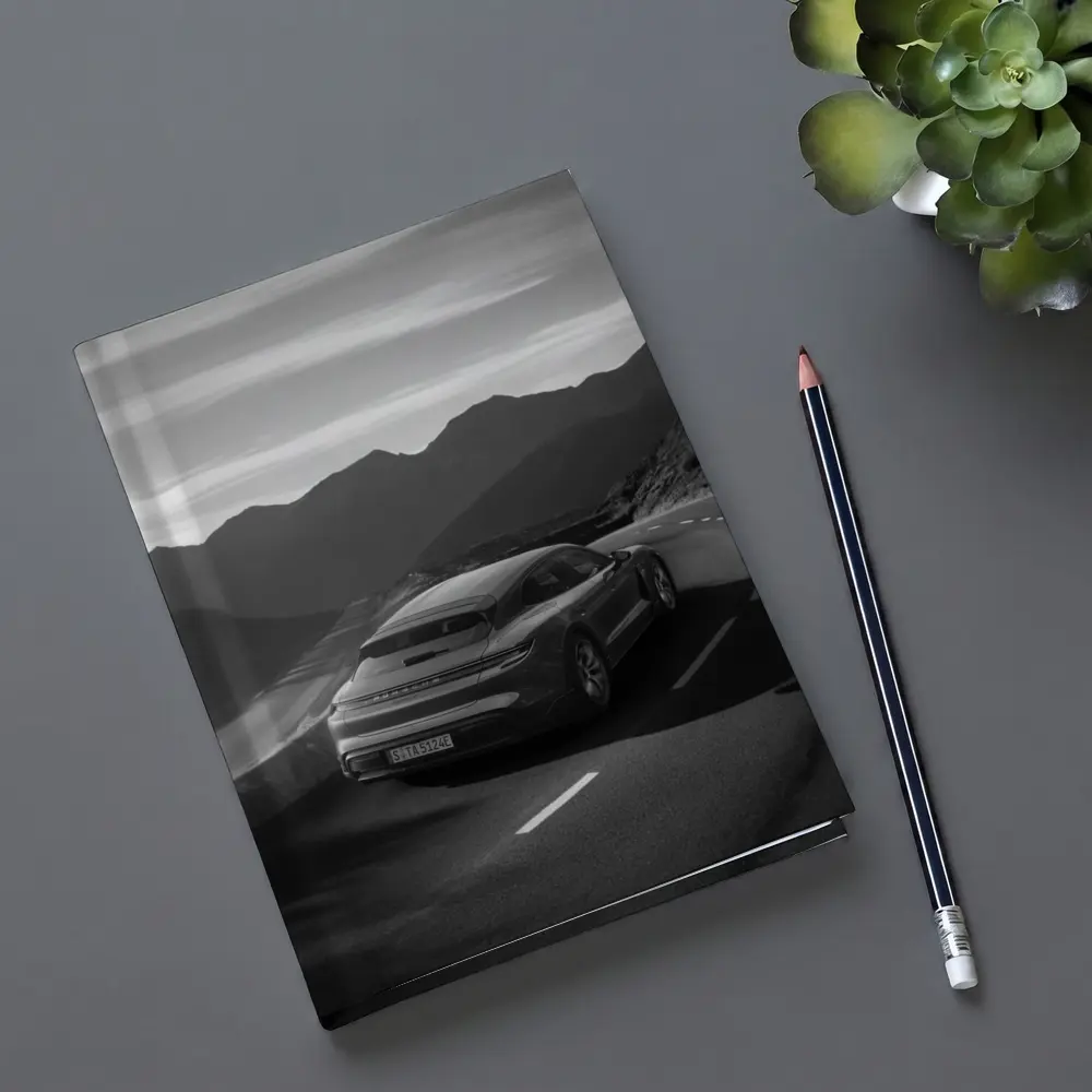 Porsche Taycan Sport Turismo Black White Road – Notebooks
